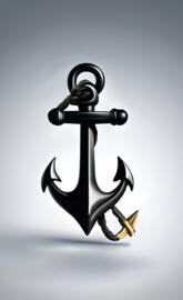 a key chain with a key anchor