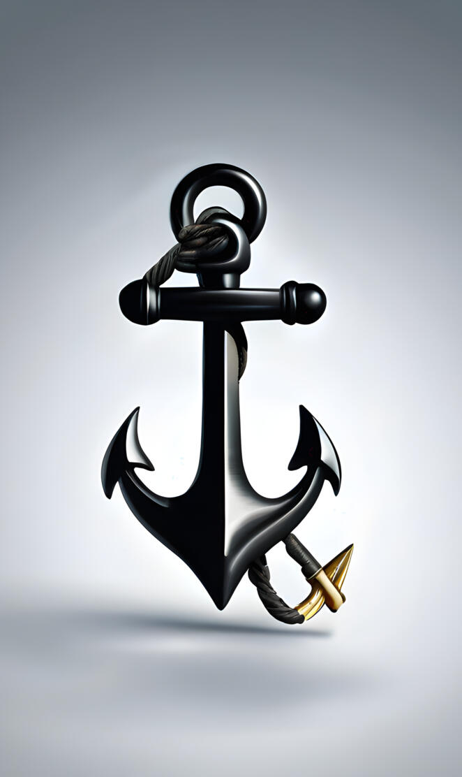 a key chain with a key anchor