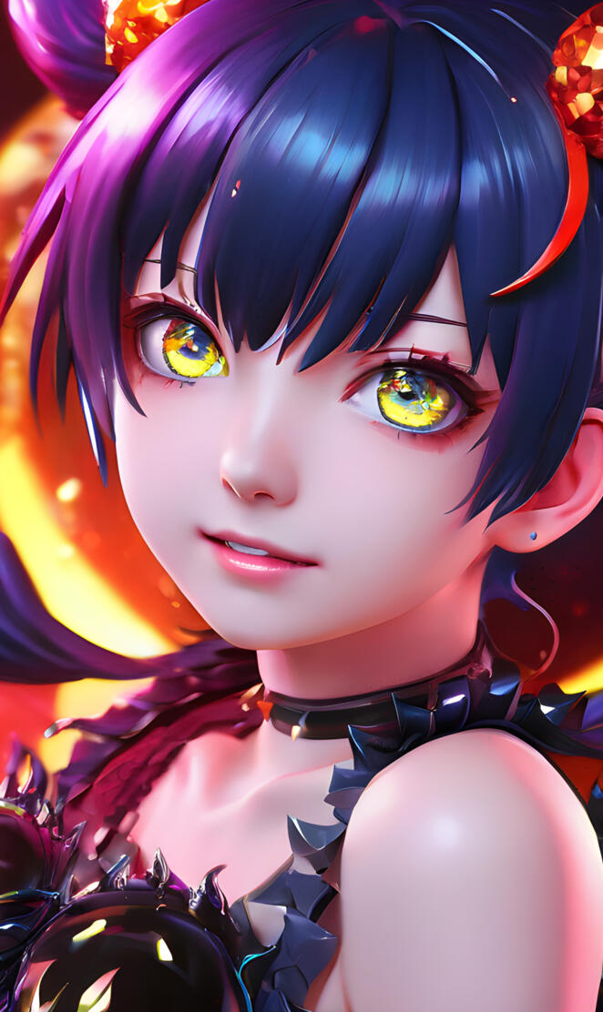 Kei Toume with colorful hair