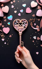 be my Valentine heart key