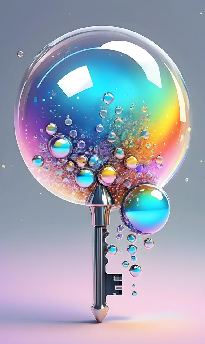 a light bulb with a blue circle