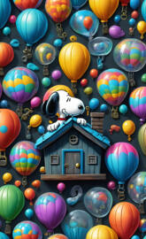 a room full of balloons