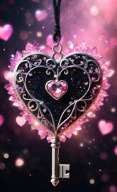 a purple and gold pinata