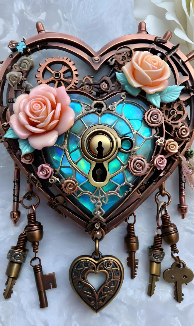 a decorative clock with roses