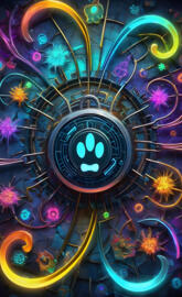 a colorful spiraling ceiling