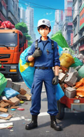 Kei Toume in a blue uniform