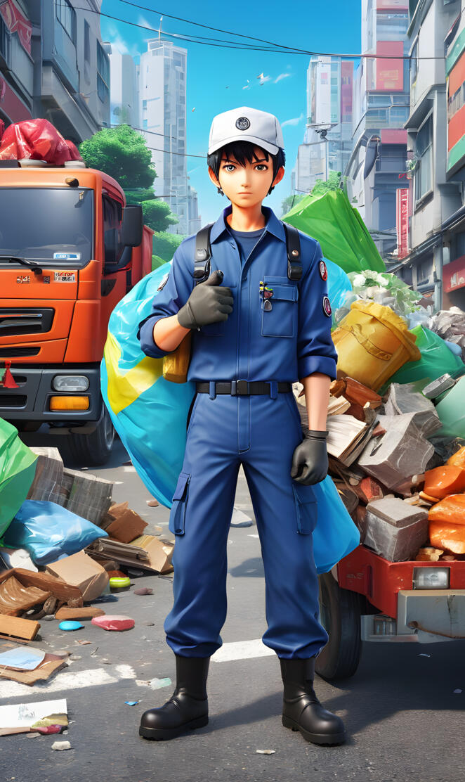 Kei Toume in a blue uniform