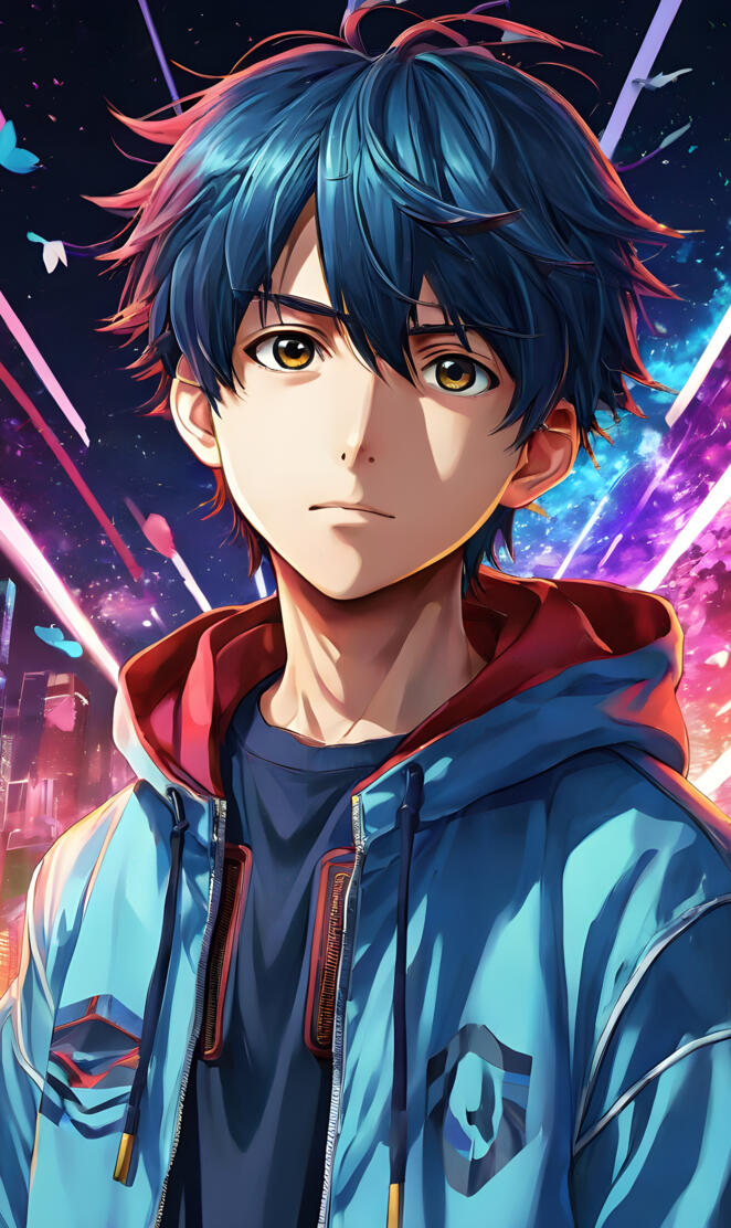 Kei Toume with a cartoon face