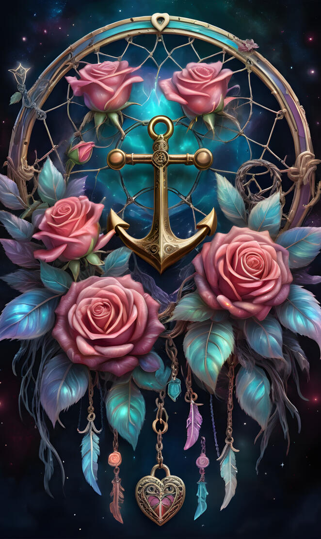 anchor rose dream catcher