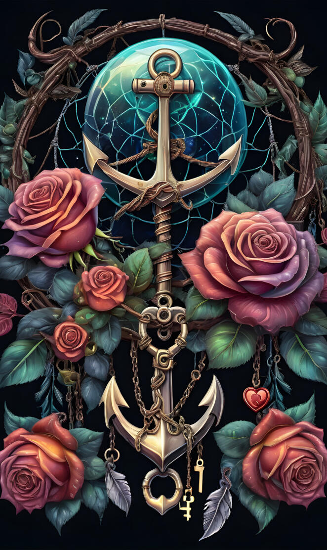 rose anchor dream catcher