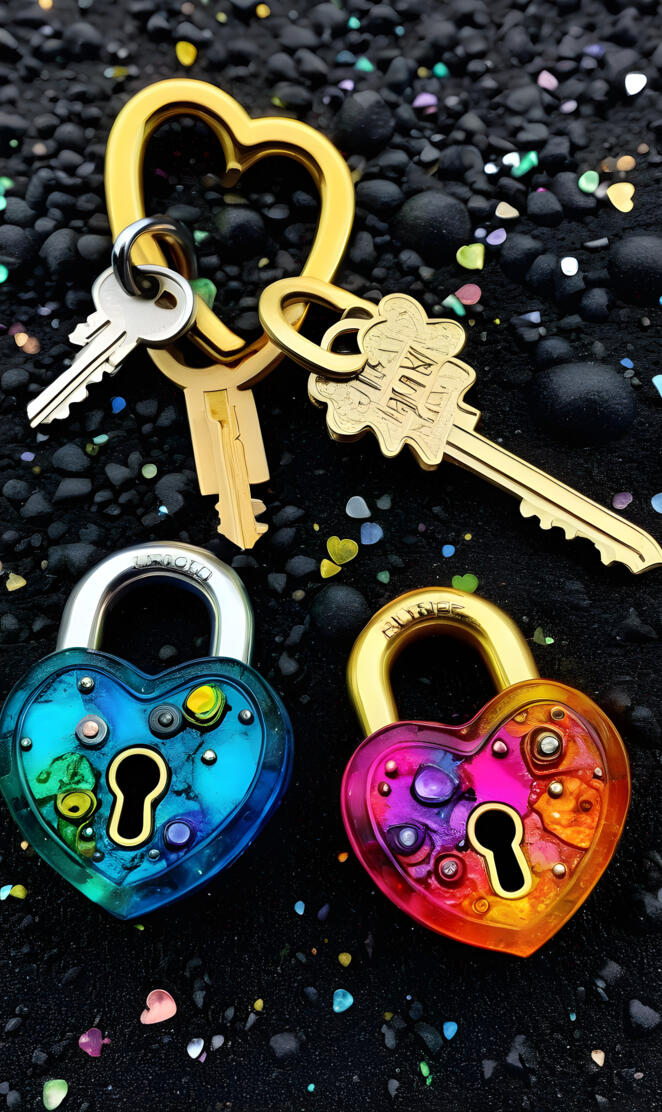 a group of objects on a surface