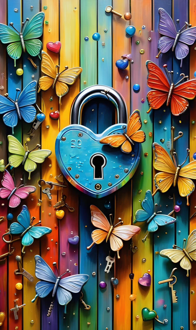 a clock with butterflies on it