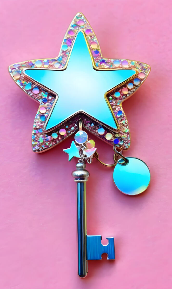 a blue and gold lamp