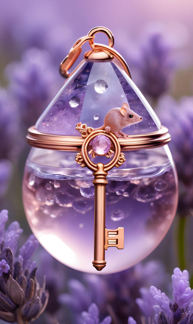 a mouse inside a bird feeder