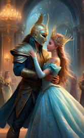 a woman kissing a man in a garment