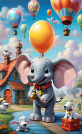 a group of balloons in the air