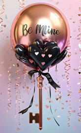 be my Valentine balloon black heart