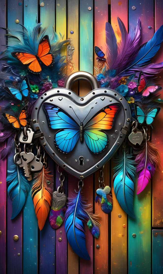 a colorful butterfly painting