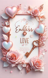 love rose gold heart