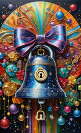 a colorful ceiling with many lights