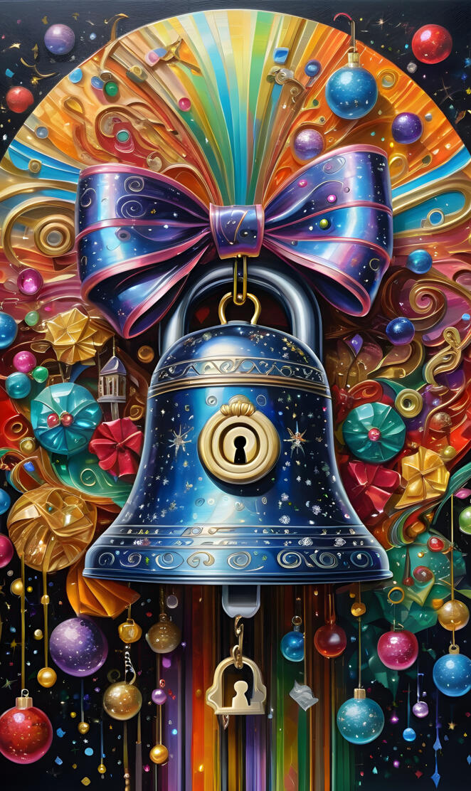 a colorful ceiling with many lights