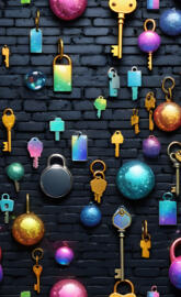 a group of colorful lights