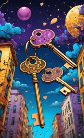 a street lamp with a cartoon character on it