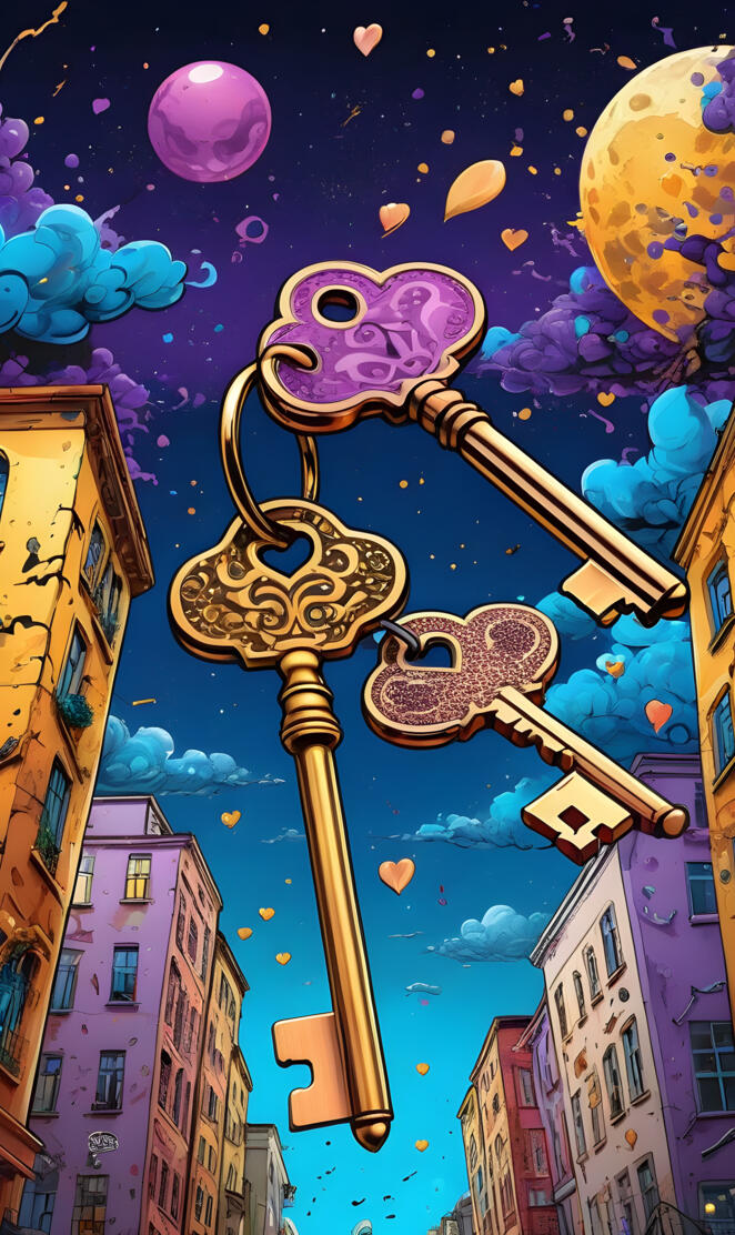 a street lamp with a cartoon character on it