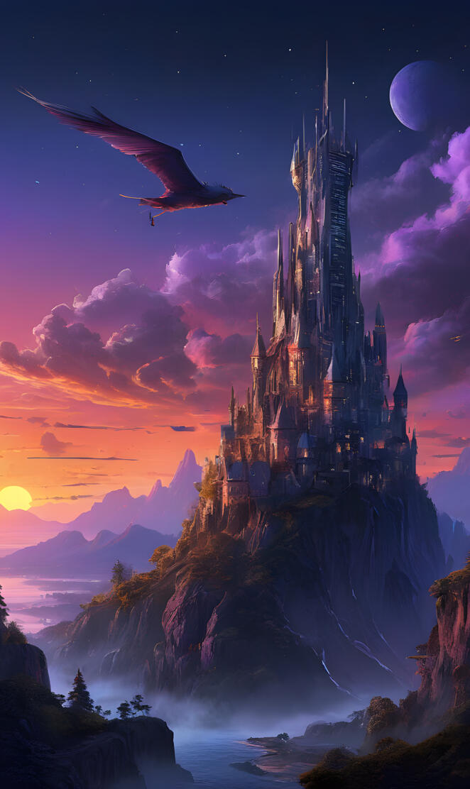 A space shuttle flying over a mountain