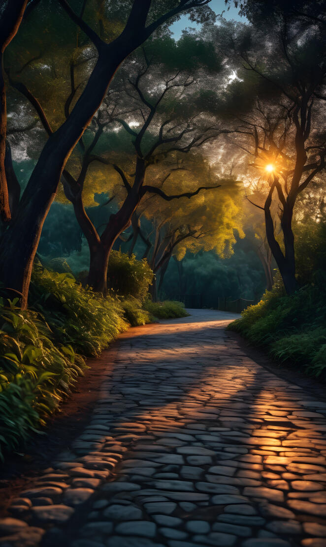 A path with trees on either side