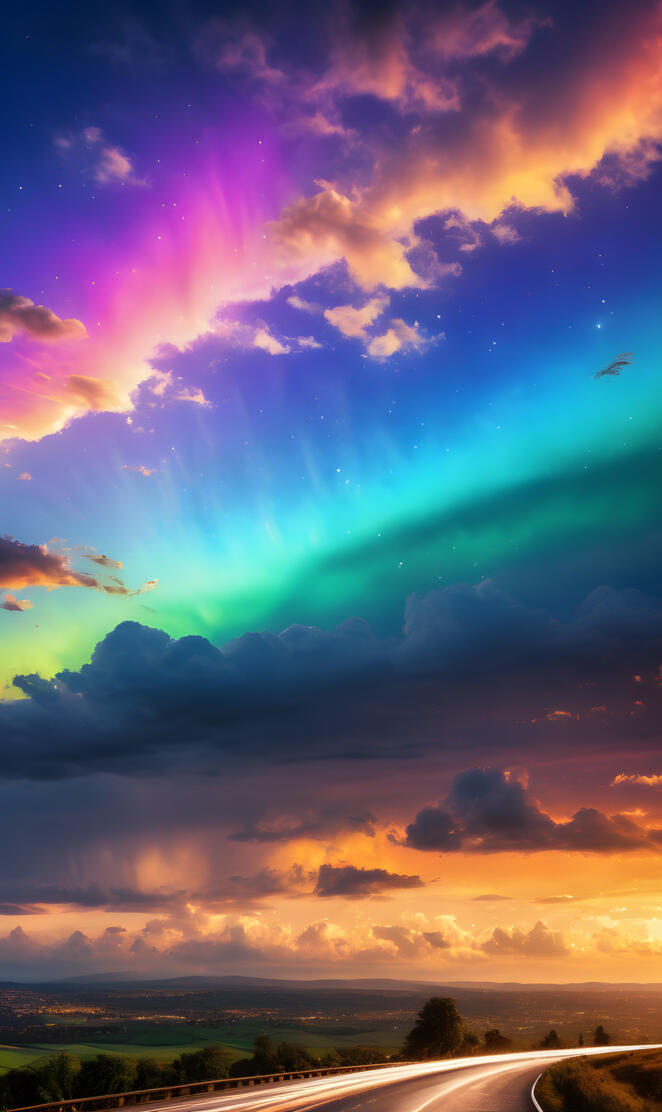 a road with clouds above it