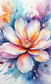 Watercolor Rendering of a Blossom