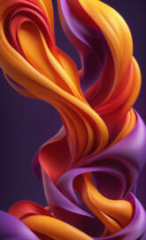 Fiery Ribbons in Motion