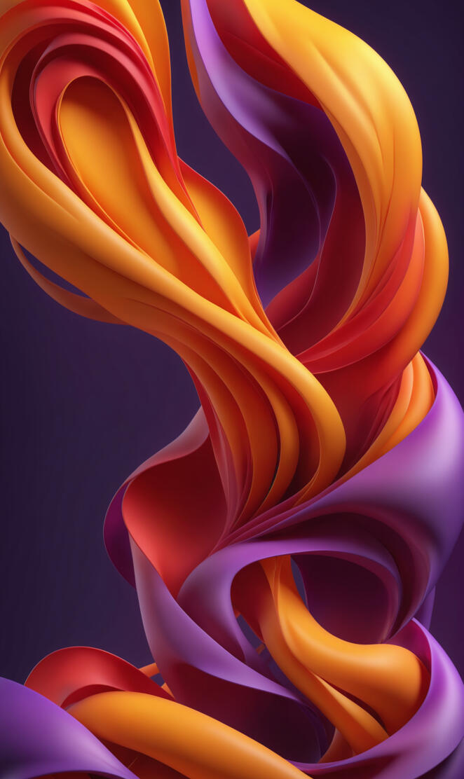 Fiery Ribbons in Motion