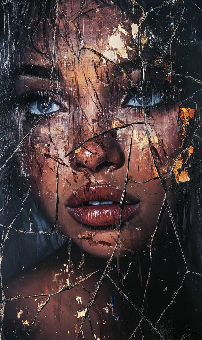 Dynamic Fractured Display - Abstract Wallpaper Design