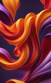Fiery Ribbons in Motion