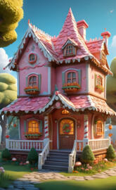 festive gingerbread house