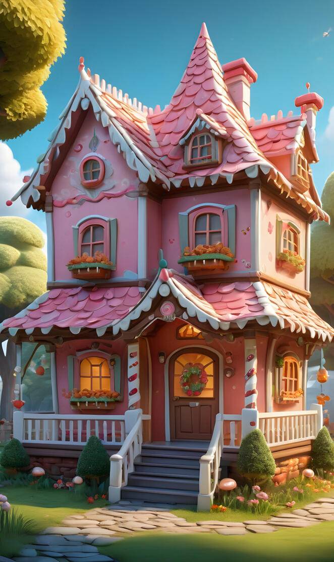 festive gingerbread house