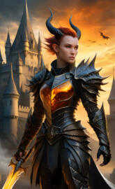 amazing woman dragon knight