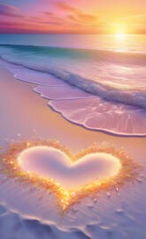 a beach with waves crashing