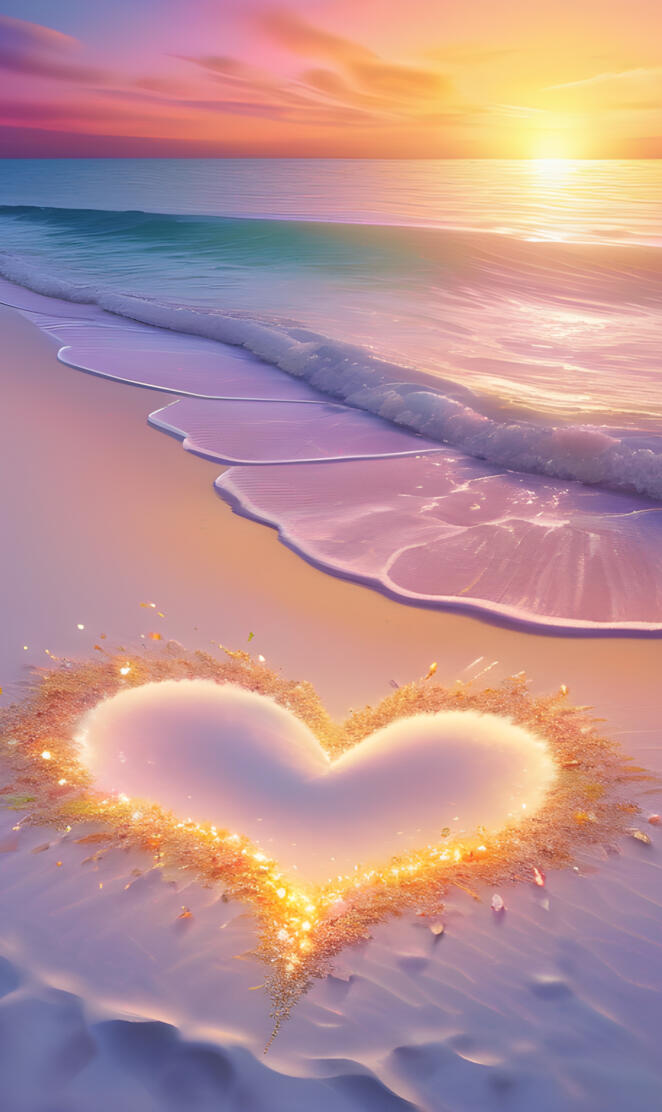 a beach with waves crashing