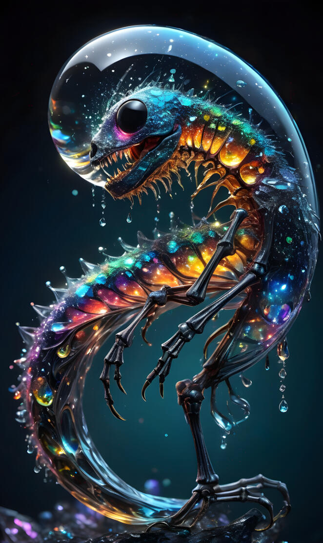 creepy translucent alien baby