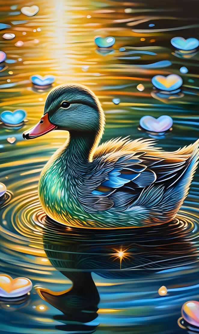 a duck in water