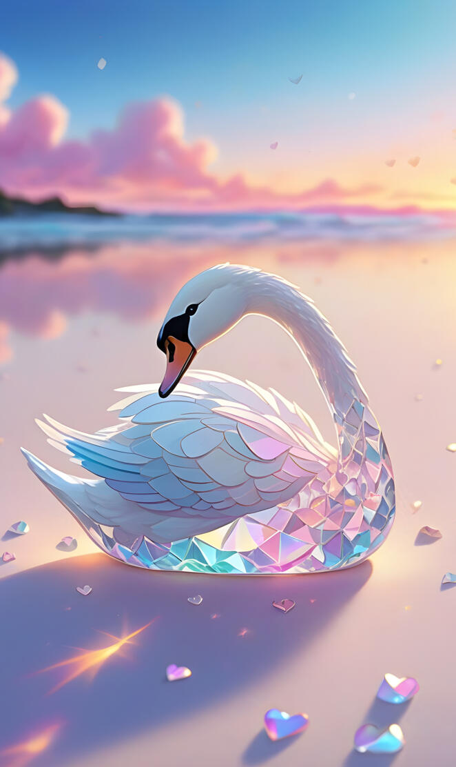 a white swan floating on water