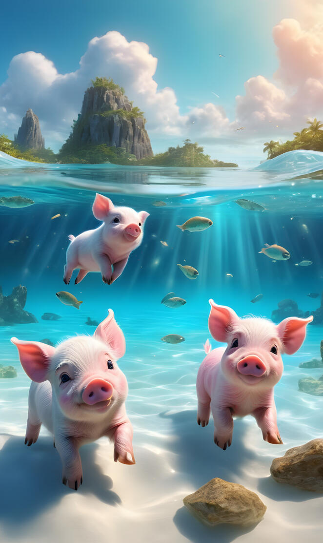 Underwater Piglets
