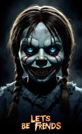 a person with a scary face