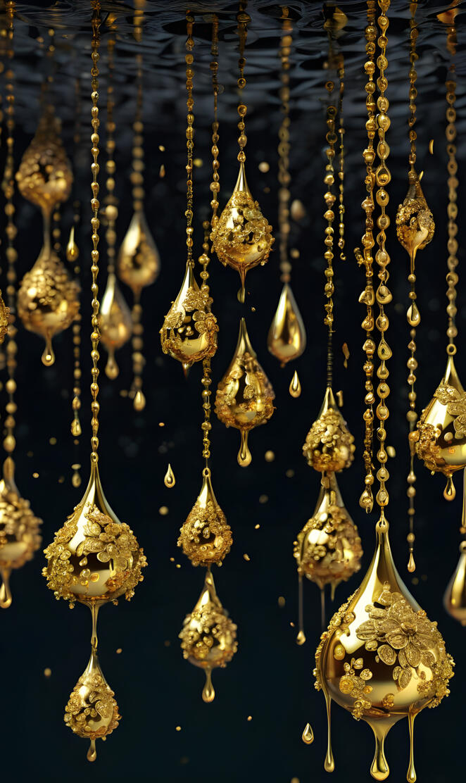 dripping gold pattern