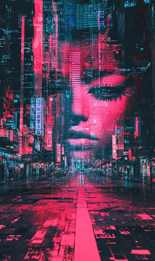 Abstract Glitch Art Wallpaper