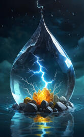 a fire in a glass bowl