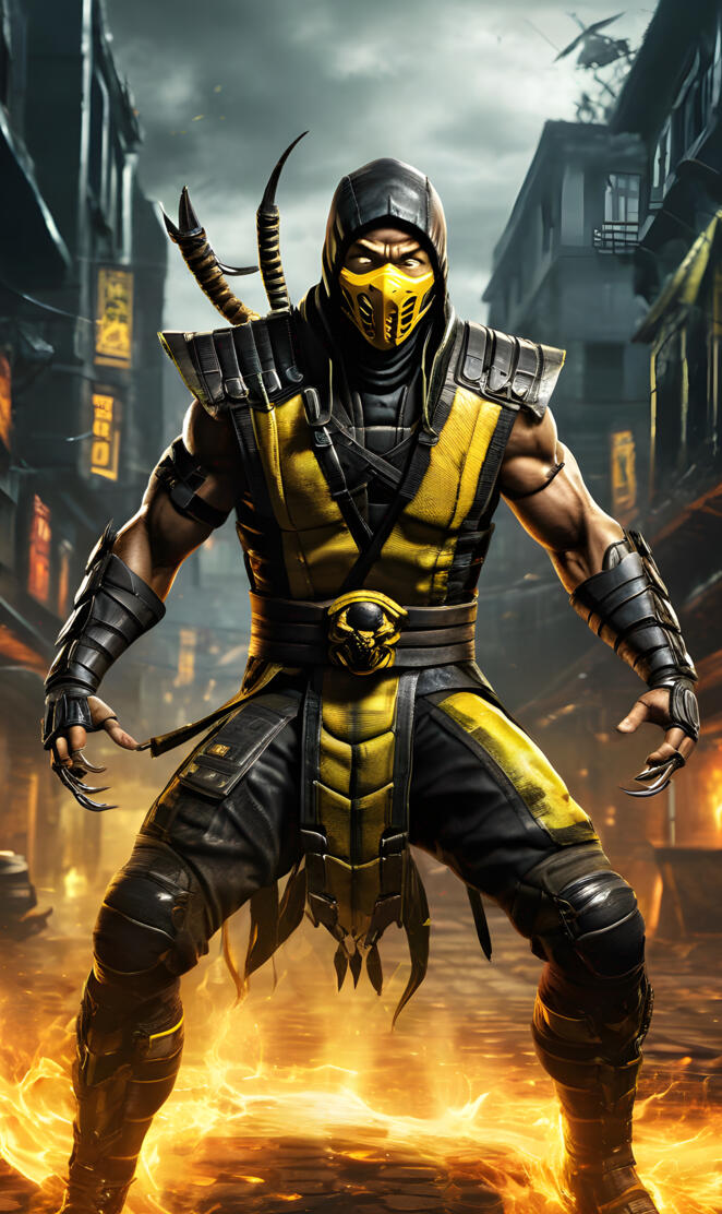 creating a wallpaper featuring Scorpion